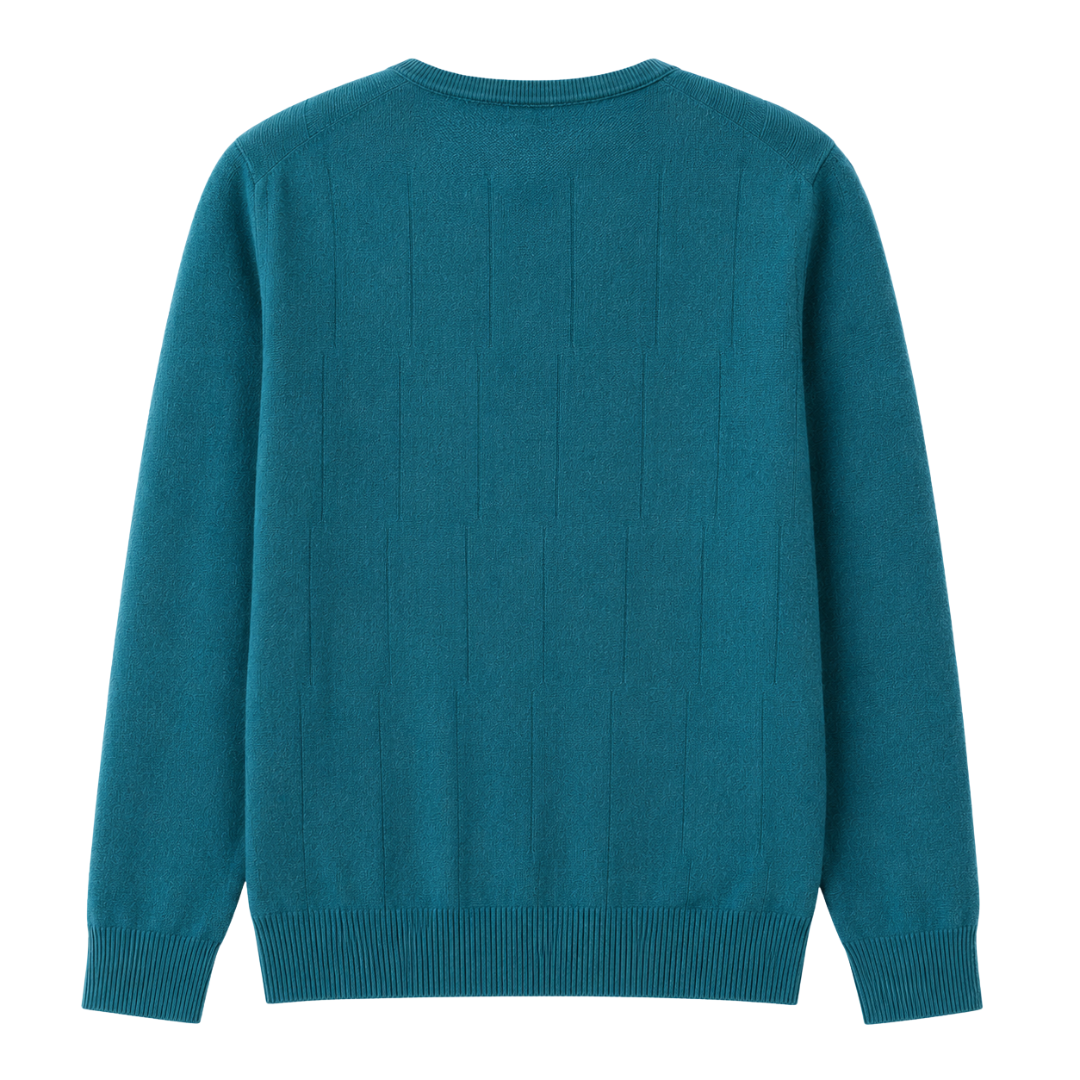 Froxey Teal Cashmere V-Neck Sweater