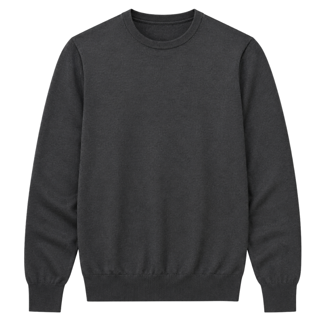 Froxey Charcoal Cotton Crewneck Sweater