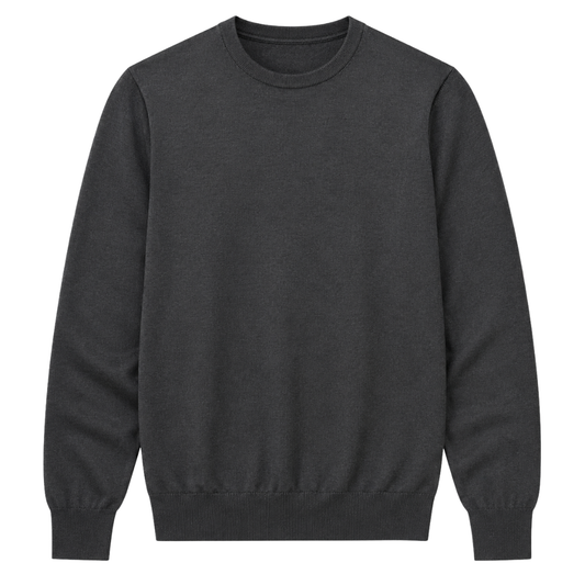 Froxey Charcoal Cotton Crewneck Sweater
