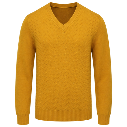 Froxey Mustard Merino V-Neck Sweater
