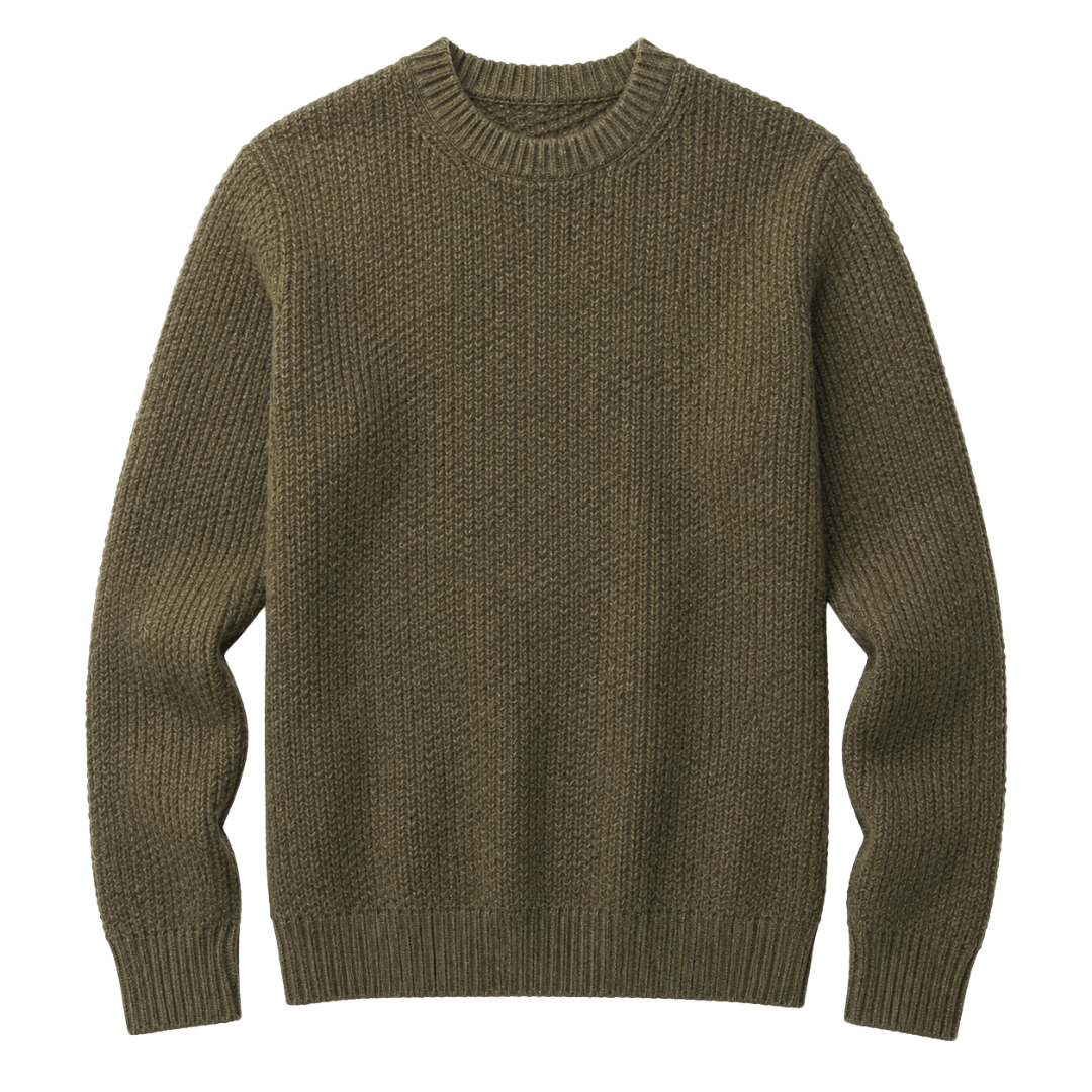 Froxey Olive Wool Knit Sweater