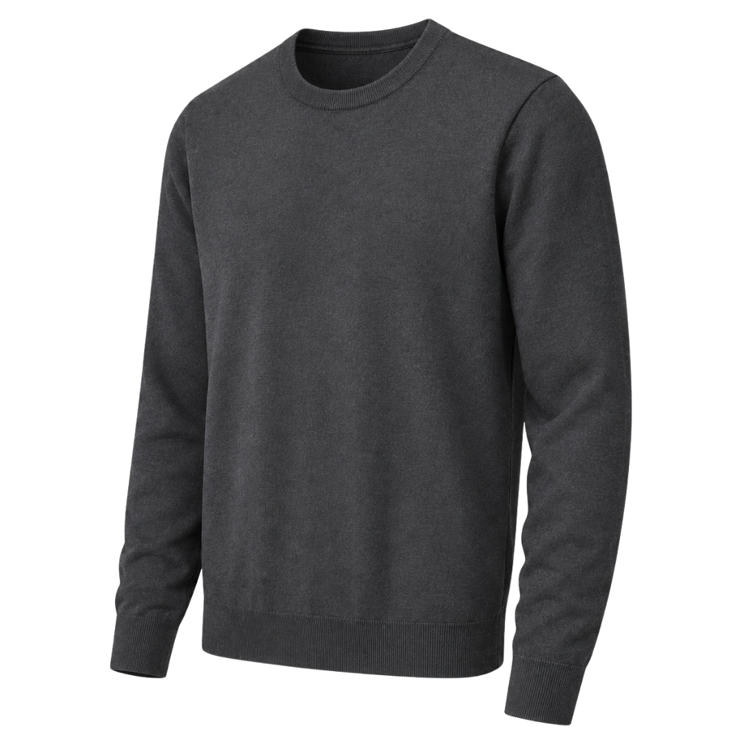 Froxey Charcoal Cotton Crewneck Sweater