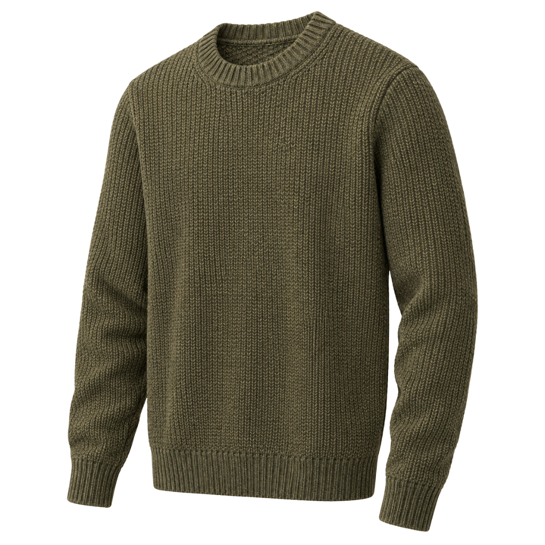 Froxey Olive Wool Knit Sweater