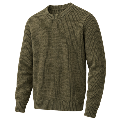 Froxey Olive Wool Knit Sweater