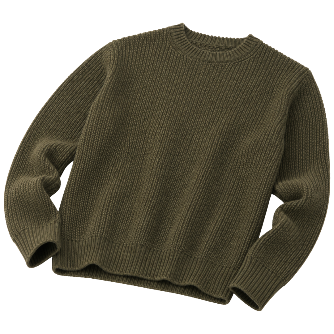 Froxey Olive Wool Knit Sweater