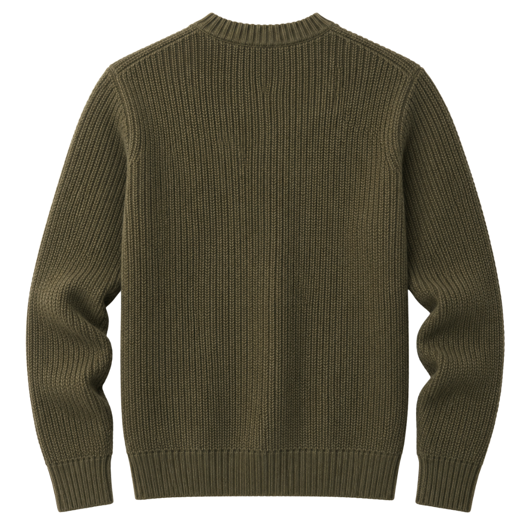 Froxey Olive Wool Knit Sweater